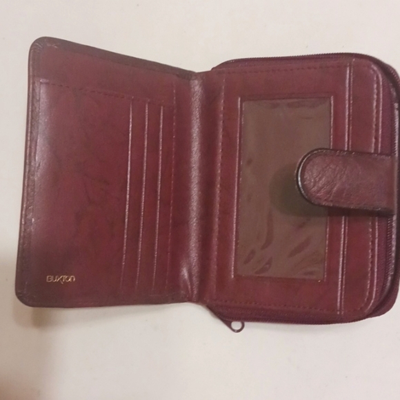 Buxton Burgundy Leather Wallet and Change Purse - Picture 4 of 14